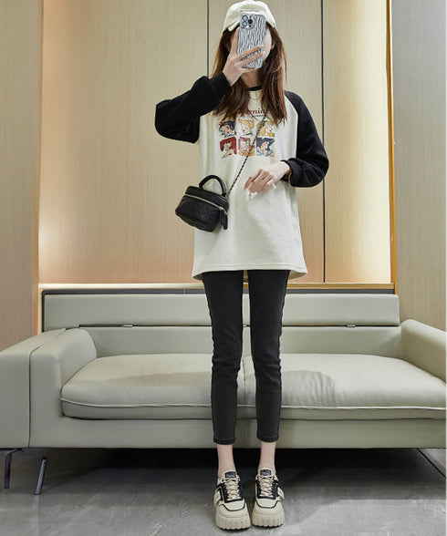 厚底スニーカー レディース ローカット靴 おしゃれ フラットシューズ 韓国風 レースアップ靴 美脚脚長 歩きやすい靴 バイカラーPUレザースニーカー カジュアル靴 83SURUI-002