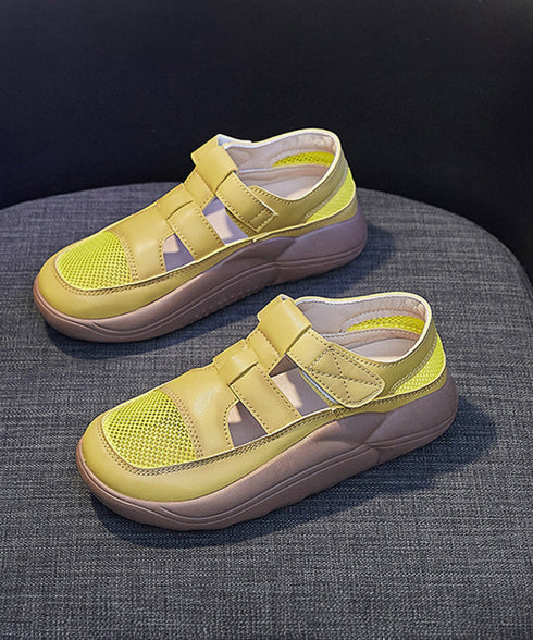 厚底スニーカーサンダル レディース韓国風 蒸れないメッシュスニーカー マジックテープ 美脚シューズ 歩きやすい スポーツサンダル 快適 疲れないスリッポン 通気性 83SURUI-003