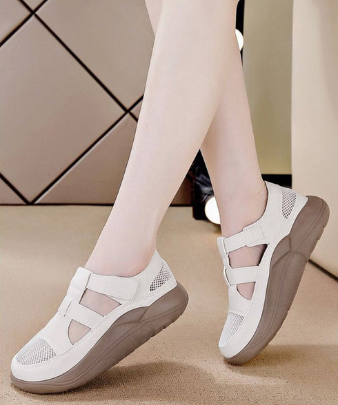 厚底スニーカーサンダル レディース韓国風 蒸れないメッシュスニーカー マジックテープ 美脚シューズ 歩きやすい スポーツサンダル 快適 疲れないスリッポン 通気性 83SURUI-003