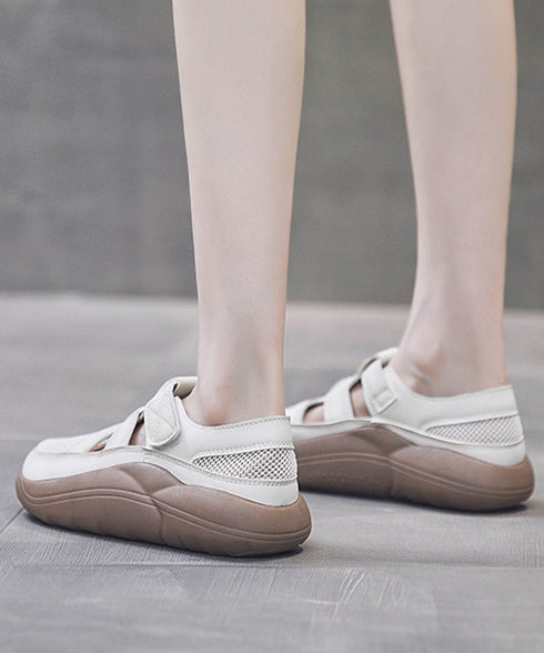 厚底スニーカーサンダル レディース韓国風 蒸れないメッシュスニーカー マジックテープ 美脚シューズ 歩きやすい スポーツサンダル 快適 疲れないスリッポン 通気性 83SURUI-003