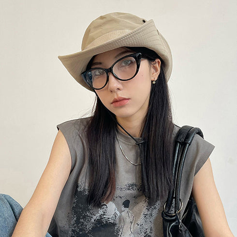 サファリハット レディース バケツハット かわいい アドベンチャーハット あご紐 小顔 日よけ帽子 夏海 おしゃれ 折り畳み ぼうし つば広 アウトドア 軽い人気 83TLONG-001