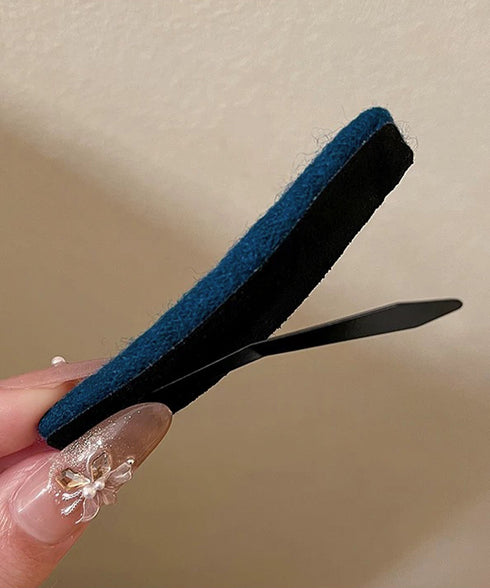ウール調ヘアクリップ2点セットスリーピン フェルト風前髪クリップ跡がつかない 大人可愛いパッチンピンシンプル おしゃれヘアアクセサリーレトロ髪飾り起毛素材ヘアピン 83TTONG-001
