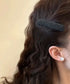 ウール調ヘアクリップ2点セットスリーピン フェルト風前髪クリップ跡がつかない 大人可愛いパッチンピンシンプル おしゃれヘアアクセサリーレトロ髪飾り起毛素材ヘアピン 83TTONG-001