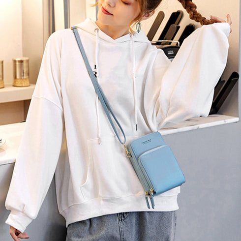 スマホポーチ スマホショルダーバッグ韓国 スマホ入れたまま タッチ操作 スマホポシェット おしゃれ 斜めがけ ショルダーポーチお財布 携帯ミニショルダー かわいい 83TYIN-001