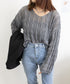 メッシュニット 透かし編みトップス 長袖 ニットトップス レディース シースループルオーバー ゆったり Vネックニットソー 重ね着 体型カバー シアーニット春夏秋 83WANGY-004