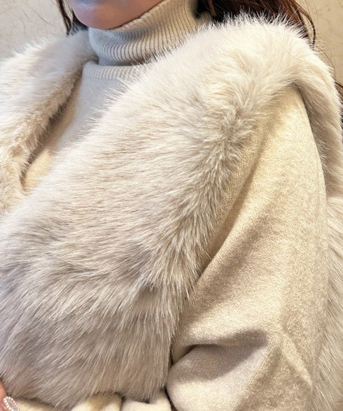 エコファーベスト ファージレ 体型カバー レディース ふわふわ フェイクファーコート ノースリーブ ファージャケット おしゃれ 秋冬アウター 暖かい中綿 裏地付き 83XHYI-001