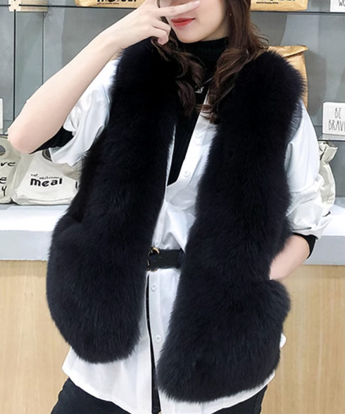 エコファーベスト ファージレ 体型カバー レディース ふわふわ フェイクファーコート ノースリーブ ファージャケット おしゃれ 秋冬アウター 暖かい中綿 裏地付き 83XHYI-001