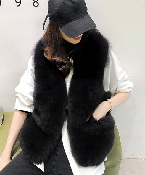 エコファーベスト ファージレ 体型カバー レディース ふわふわ フェイクファーコート ノースリーブ ファージャケット おしゃれ 秋冬アウター 暖かい中綿 裏地付き 83XHYI-001