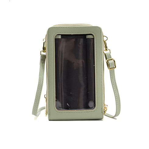 スマホショルダータッチ操作対応レディース スマホポシェット 小さめスマホケース スマホ収納 PUスマホバッグ 斜めがけ 小物入れミニバッグ 肩掛け スマホポーチ黒 83YAMEILI-001