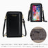 スマホショルダータッチ操作対応レディース スマホポシェット 小さめスマホケース スマホ収納 PUスマホバッグ 斜めがけ 小物入れミニバッグ 肩掛け スマホポーチ黒 83YAMEILI-001