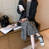 ワンピース ドット柄 ワンピース ドット柄 シフォンワンピース レディース ロングワンピース 長袖 フレアワンピース 通勤 レトロワンピース 83YATONG-020