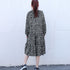 ワンピース ドット柄 ワンピース ドット柄 シフォンワンピース レディース ロングワンピース 長袖 フレアワンピース 通勤 レトロワンピース 83YATONG-020