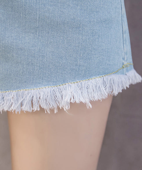 デニムショートパンツ レディース 短パン カットオフ ショーパン ハイウエスト ボトムス カジュアル アメカジ こなれ感 83YATONG-025
