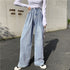 ハイウエスト デニム ワイドパンツ 韓国 レディース ゆったり ストレートパンツ ストリート 着やせ ジーパン10代 20代 30代 美脚 ロングパンツ 春秋夏冬 83YATONG-042