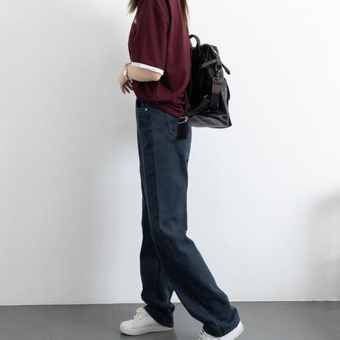 ハイウエスト デニム ワイドパンツ 韓国 レディース ゆったり ストレートパンツ ストリート 着やせ ジーパン10代 20代 30代 美脚 ロングパンツ 春秋夏冬 83YATONG-042