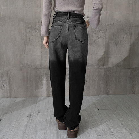 ハイウエスト デニム ワイドパンツ 韓国 レディース ゆったり ストレートパンツ ストリート 着やせ ジーパン10代 20代 30代 美脚 ロングパンツ 春秋夏冬 83YATONG-042