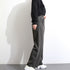 セミワイドパンツ レディース オフィス ロングパンツ ハイウエスト ストレートスーツパンツ ポケット付き タック入り ワイドスラックス 通勤 お洒落 韓国 83YATONG-070