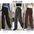 セミワイドパンツ レディース オフィス ロングパンツ ハイウエスト ストレートスーツパンツ ポケット付き タック入り ワイドスラックス 通勤 お洒落 韓国 83YATONG-070