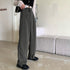 セミワイドパンツ レディース オフィス ロングパンツ ハイウエスト ストレートスーツパンツ ポケット付き タック入り ワイドスラックス 通勤 お洒落 韓国 83YATONG-070