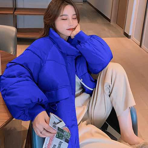 ジャケット フェイクダウン レディース おしゃれ 中綿コート スタントカラー ショートコート 防寒防風 ジャンパー あたたか 冬アウター 韓国 大人カジュアル 83YATONG-073