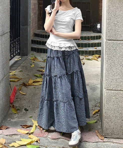 オフショルTロゴtシャツ肩リボントップス ワンショルダーカットソー ラインストーンロゴ 半袖カットソー 韓国風Tシャツ バレエコアY2Kトップス レースフリル夏服 83YICHANG-001