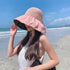 サンバイザー バケットハットバックリボン レディース 日除け帽子 切り替え UV対策 折り畳み ツバ広 小顔 アウトドア 大人 可愛い 日焼け防止 帽子 春秋夏 83YIFA-001