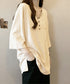 ゆったりチュニックTシャツヘンリーネック レディース オーバーサイズカットソー 体型カバーロングTシャツ ゆるシルエット ポケット付き Vネックプルオーバー韓国風 83YIKELI-004