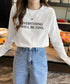 ロゴプリント長袖TシャツレディースロンT シンプル 英字ロゴ オーバーサイズtシャツ ゆったり体型カバーロンT 韓国風 大人カジュアルトップス 着回しベーシックt 83YIKELI-005