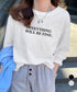 ロゴプリント長袖TシャツレディースロンT シンプル 英字ロゴ オーバーサイズtシャツ ゆったり体型カバーロンT 韓国風 大人カジュアルトップス 着回しベーシックt 83YIKELI-005