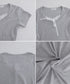 レースレイヤードテレコTシャツ着やせ夏服 レディース ヘンリーネック 半袖トップスショート丈 コンパクトリボンtシャツ大人可愛いニットソーUネック タイトトップス 83YIKELI-006