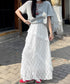 ティアードロングスカート白レーススカート レディース 可愛いふんわりスカート ハイウエスト チュールスカート ボリューム 裏地付き フリルAラインスカート お洒落 83YOUYI-001