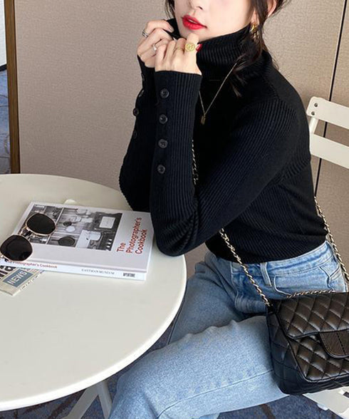 ハイネックニットトップス 長袖ニットソー タートルネック ニットセーター レディース タイトニット秋冬 大人可愛い 着回しニットインナー ベーシックニットきれいめ 83YYH-001