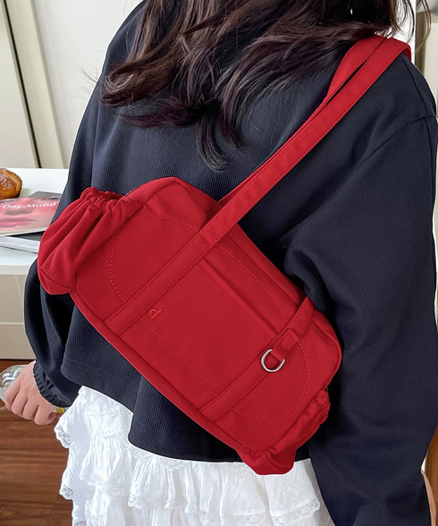 ナイロントートバッグ ミニボストンバッグ 小さめショルダー鞄 レディース 軽量スクエアバッグ マルチポケット大人可愛い肩掛けバッグ きれいめコンパクトバッグ大容量 84HBJP-012