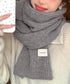 暖かいリブニットマフラー カシミアタッチ 韓国風マフラーレディース チクチクしないニットストール 無地厚手 シンプルネックウォーマー おしゃれ 防風防寒首巻き保温 84JINDI-001