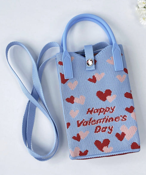 ミニショルダーバッグ 可愛いスマホポーチ アートデザインミニニットトート 全機種対応携帯ポシェット アニマル柄斜め掛けバッグ コンパクト手提げバッグ カラフル軽量 84WYZZ-001