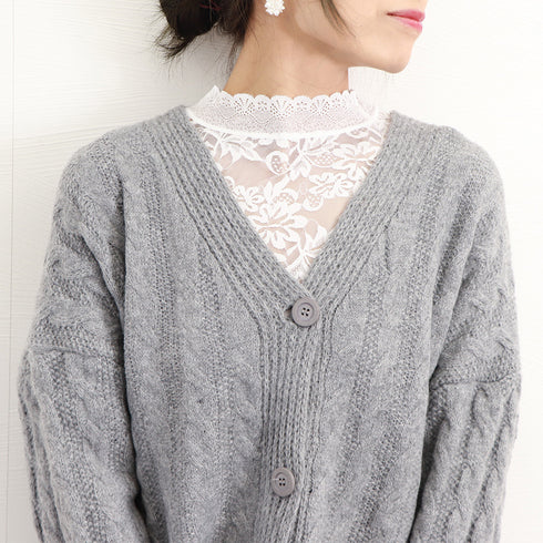 付け襟 花柄レース インナートップス韓国 スタンドカラー 総レースブラウス フリルネック 重ね着レースシャツ きれいめ つけ襟フェミニンシャツつけ衿 つけえり白黒 84AOLAI-001