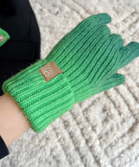 グラデーションニット手袋 スマホ対応手袋 暖かいスマートフォン手袋 レディース大人可愛いリブニットグローブ レインボー毛糸手袋タッチスクリーン対応 防風防寒グッズ 84BAILIAN-001