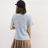 ヘンリーネック Tシャツ ボーダー柄半袖 レディース レトロ ニットトップス 薄手カットソー 大人カジュアル ニットプルオーバー おしゃれ 韓国ファッション 夏服 84CPMY-003