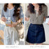 ヘンリーネック Tシャツ ボーダー柄半袖 レディース レトロ ニットトップス 薄手カットソー 大人カジュアル ニットプルオーバー おしゃれ 韓国ファッション 夏服 84CPMY-003