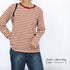 ボーダー柄tシャツ 長袖カットソー 春秋 レディース カラーボーダー ロンT ラウンドネック おしゃれ レトロTシャツ クルーネック プルオーバー 大人カジュアル 84CPMY-004