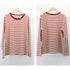 ボーダー柄tシャツ 長袖カットソー 春秋 レディース カラーボーダー ロンT ラウンドネック おしゃれ レトロTシャツ クルーネック プルオーバー 大人カジュアル 84CPMY-004
