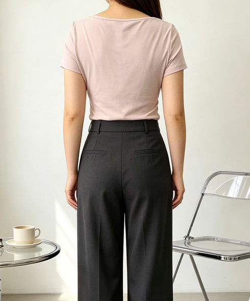 レースドッキングオフショルTシャツ 半袖 レディース オフショルダータイトトップス 上品ドレープカットソー 華奢見えアシメネック肌見せフェミニンプルオーバー韓国風 84CPMY-005