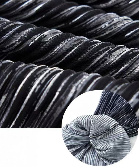 プリーツパンツ きれいめワイドパンツ春夏 美脚脚長ロングパンツレディース グラデーションパンツ体型カバー ウエストゴム楽ちんパンツ イージーパンツ 韓国風ボトムス 84DAIW-003