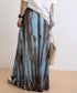 マキシスカート 春夏タイダイスカート薄手 ぼかし柄フレアスカート レディース 大人可愛い ハイウエス ロングスカート 美脚脚長 おしゃれ リゾートスカートきれいめ 84DAIW-005