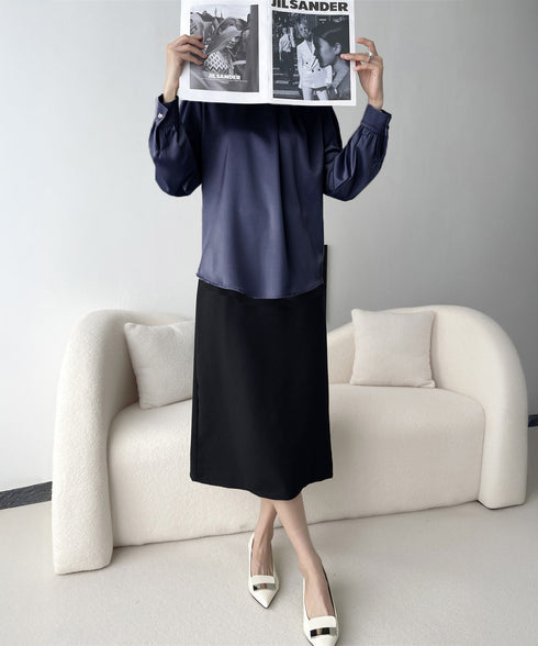 ブラウスフォーマル レディース 長袖上品 フェミニン シャツブラウス きれいめ タックトップス オフィスカジュアル 大人女性 おしゃれ 結婚式 ビジネスブラウス白 84DLV-010