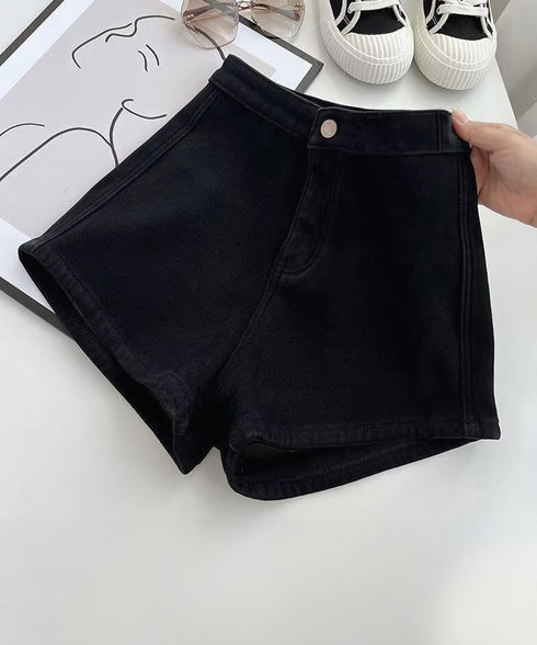 裏起毛 デニムショートパンツ レディース ハイウエスト 暖かい短パン セクシー ホットパンツ スリムミニ丈パンツ 美脚脚長 タイトボトムス 着やせ オシャレ秋冬服 84GAY-004