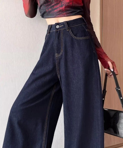 ワイドデニムパンツ 裏起毛 レディース冬 レトロ風カジュアル ストレートデニム 暖かいパンツ 体型カバー着やせ ロングパンツ 防寒ジーパン ハイウエスト ゆったり 84GAY-006