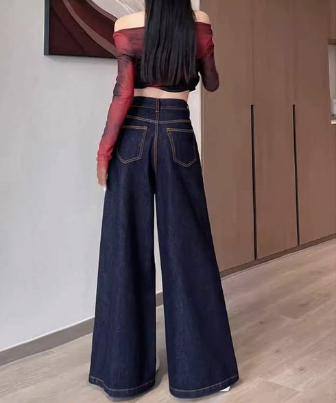 ワイドデニムパンツ 裏起毛 レディース冬 レトロ風カジュアル ストレートデニム 暖かいパンツ 体型カバー着やせ ロングパンツ 防寒ジーパン ハイウエスト ゆったり 84GAY-006