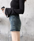 デニムスカパン キュロットスカート韓国風 ミニスカパン デニムスカート ハイウエストデニムショートパンツ ストリート系チラ見せ防止タイトスカート 美脚美尻ボトムス 84GZYM-005