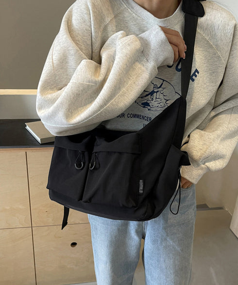 マルチポケットショルダーバッグナイロン鞄 多収納肩掛けバッグレディース ポケット多い 韓国風軽量バッグおしゃれ メッセンジャーバッグ 通学バッグ学生斜め掛けバッグ 84HBJP-008